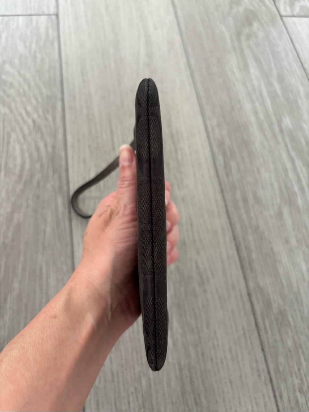 Coach jacquard wristlet in black. GUC. - Picture 4 of 11